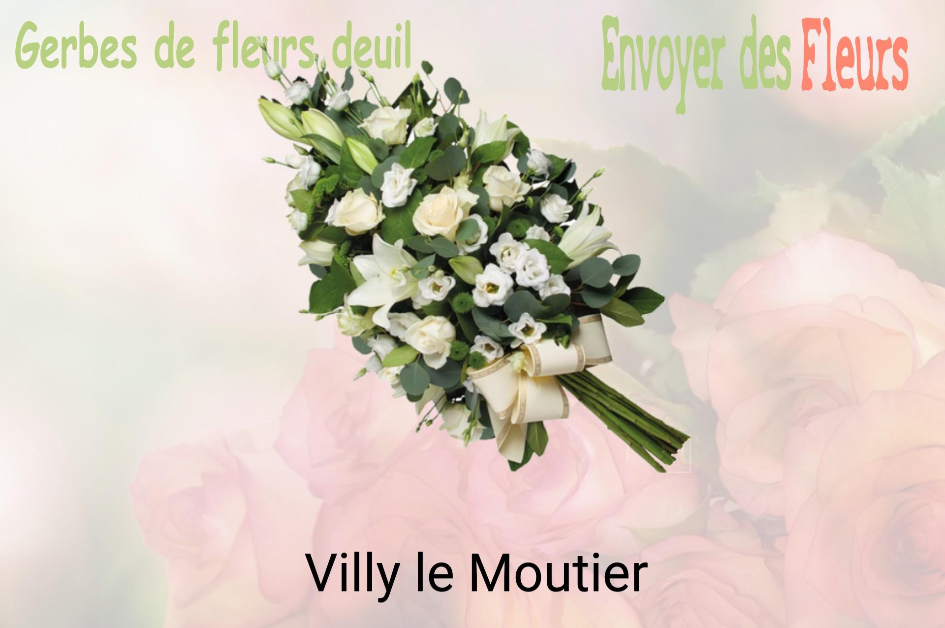 Gerbe de fleurs de deuil livrée à Villy-le-Moutier